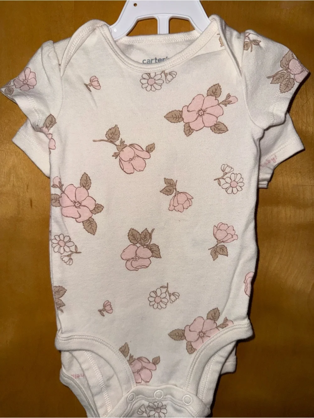 Carter's Pink Floral & Print Baby Short-Sleeve Bodysuits - 3-Pack